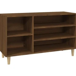 vidaXL - Schoenenrek - Bruin - Bewerkt hout