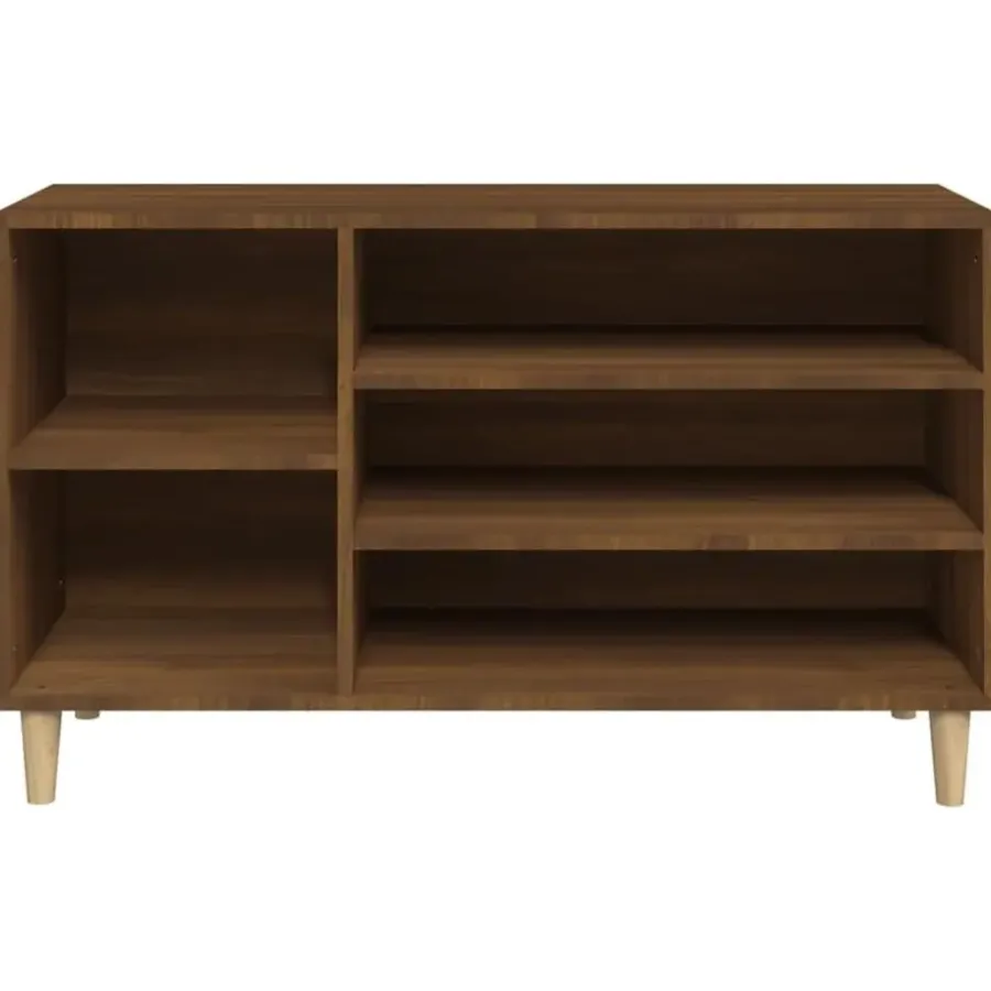 vidaXL - Schoenenrek - Bruin - Bewerkt hout
