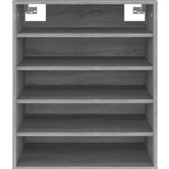 Kledingopbergers-vidaXL - Schoenenrek - Grijs - Bewerkt hout - 60 x 35 x 70 cm