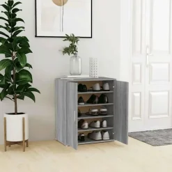 vidaXL - Schoenenrek - Grijs - Bewerkt hout - 60 x 35 x 70 cm