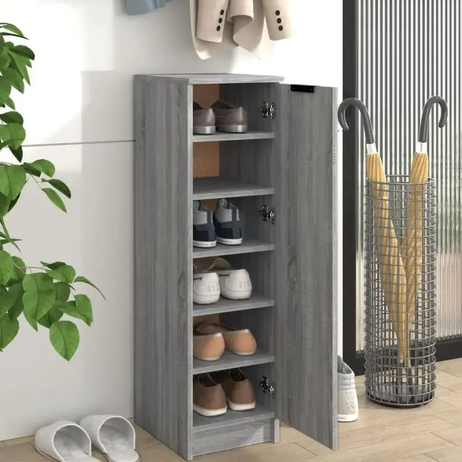 vidaXL - Schoenenrek - Grijs - Bewerkt hout