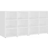 vidaXL - Schoenenrek - Wit - Bewerkt hout - 2 stuks
