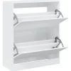 vidaXL - Schoenenrek - Wit - Bewerkt hout - 80 x 34 x 96.5 cm