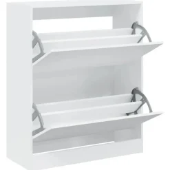 vidaXL - Schoenenrek - Wit - Bewerkt hout - 80 x 34 x 96.5 cm