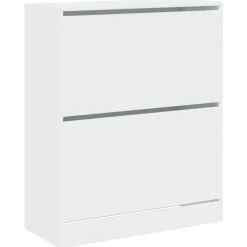 vidaXL - Schoenenrek - Wit - Bewerkt hout - 80 x 34 x 96.5 cm