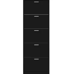 vidaXL - Schoenenrek - Zwart - Bewerkt hout