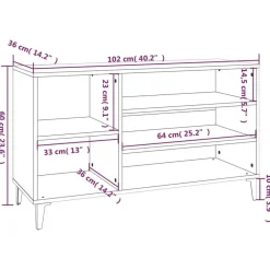 Kledingopbergers-vidaXL - Schoenenrek - Zwart - Bewerkt hout