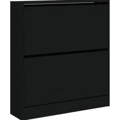 vidaXL - Schoenenrek - Zwart - Bewerkt hout - 80 x 21 x 87.5 cm