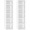 Kledingopbergers-vidaXL - Schoenrek - Wit - Bewerkt hout - 2 stuks