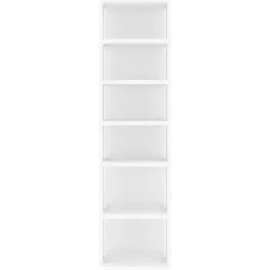 Kledingopbergers-vidaXL - Schoenrek - Wit - Bewerkt hout - 2 stuks