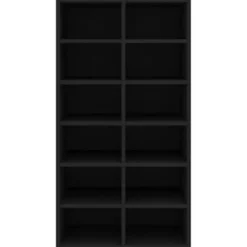 vidaXL - Schoenrek - Zwart - Bewerkt hout