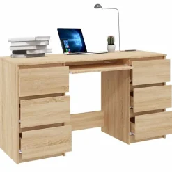Bureaus-vidaXL - Schrijfbureau - Bruin - Bewerkt hout