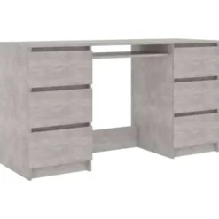 vidaXL - Schrijfbureau - Grijs - Bewerkt hout