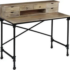 Bureaus-vidaXL - Schrijftafel - Bruin - Hout