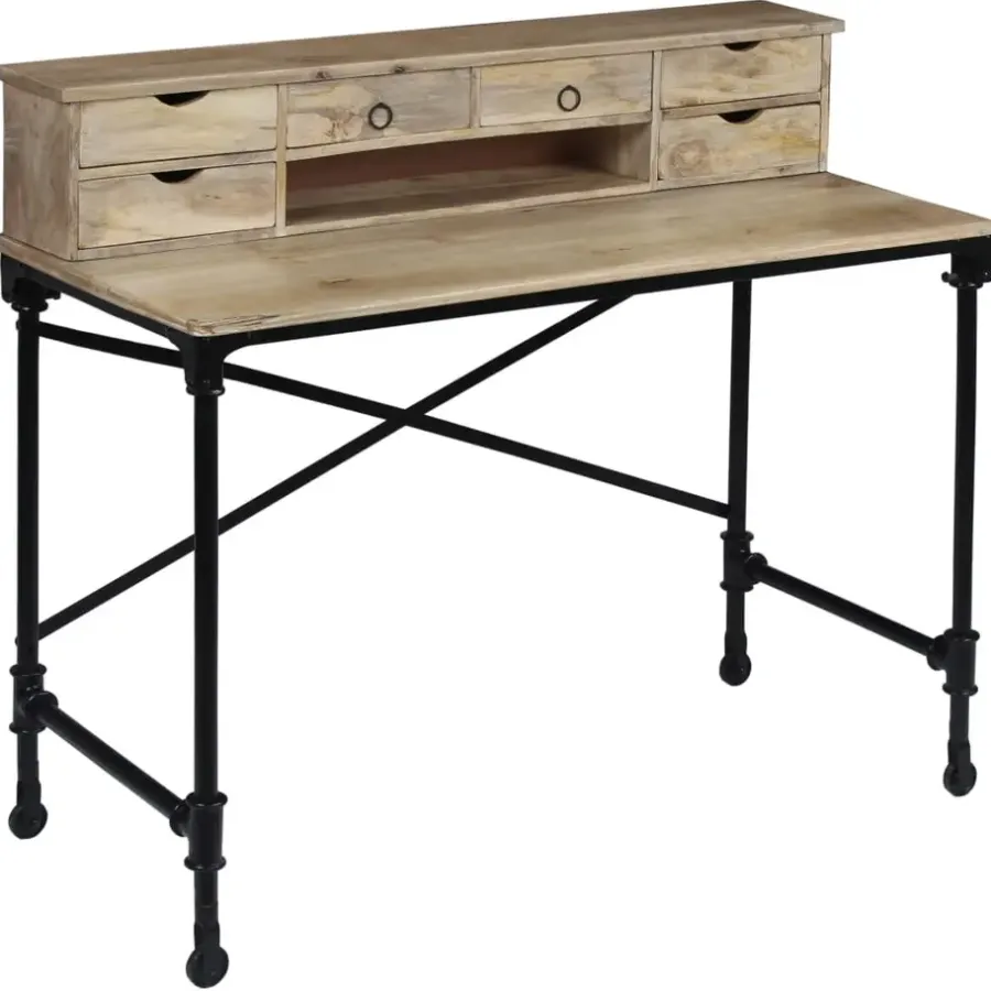 Bureaus-vidaXL - Schrijftafel - Bruin - Hout