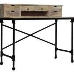 Bureaus-vidaXL - Schrijftafel - Bruin - Hout