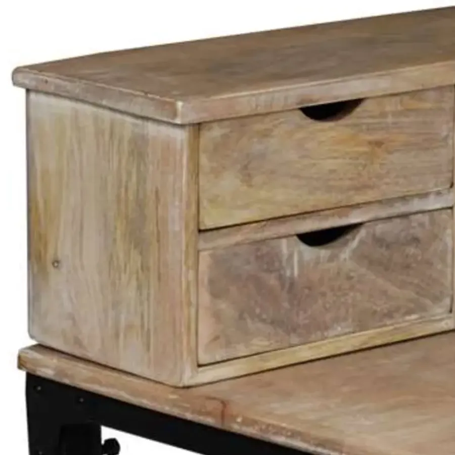 Bureaus-vidaXL - Schrijftafel - Bruin - Hout
