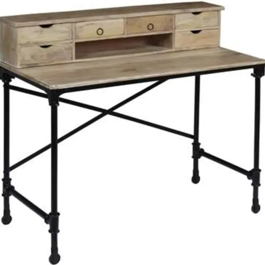 Bureaus-vidaXL - Schrijftafel - Bruin - Hout