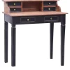 vidaXL - Schrijftafel - Bruin - Gerecycled hout