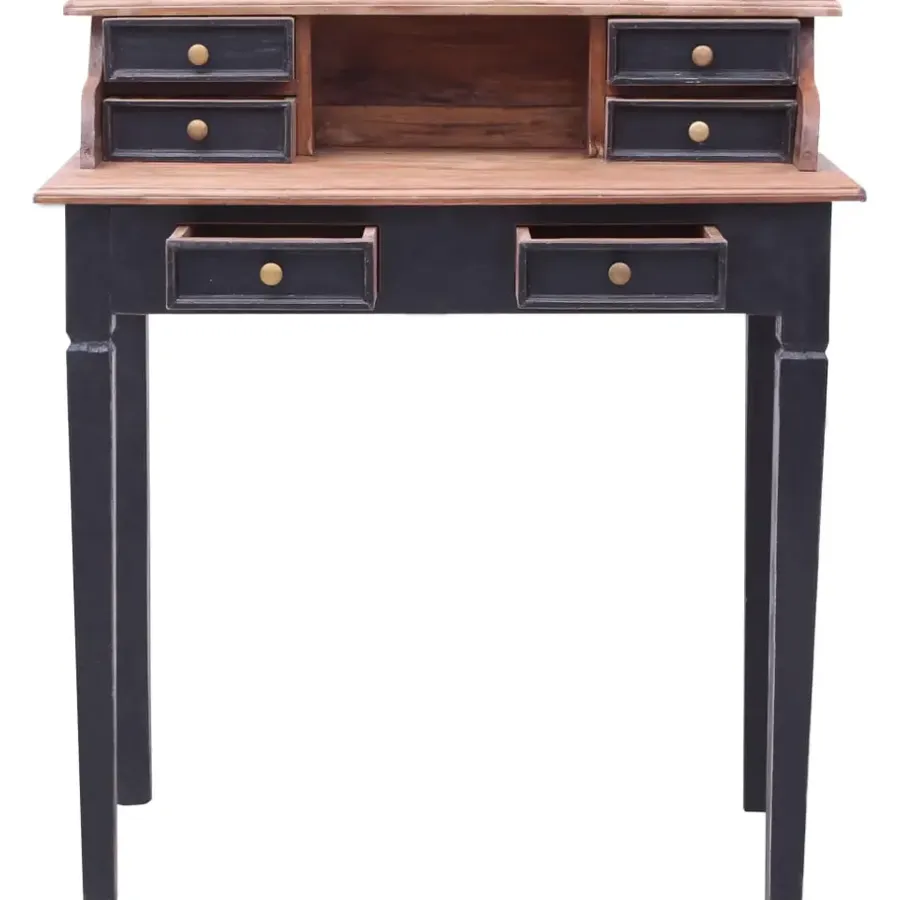 vidaXL - Schrijftafel - Bruin - Gerecycled hout
