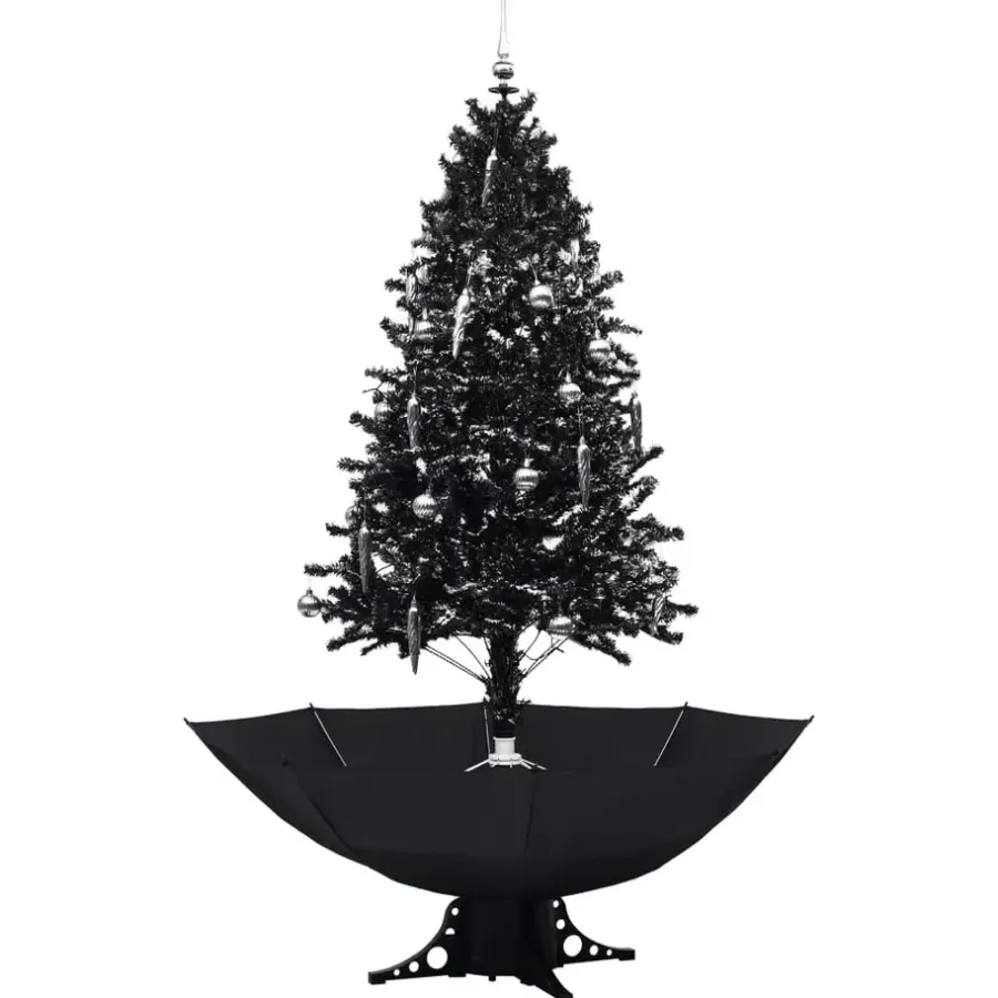 vidaXL - Sneeuwende Kerstboom - Zwart - 190 x 115 cm