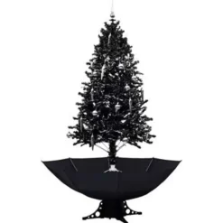 vidaXL - Sneeuwende Kerstboom - Zwart - 190 x 115 cm