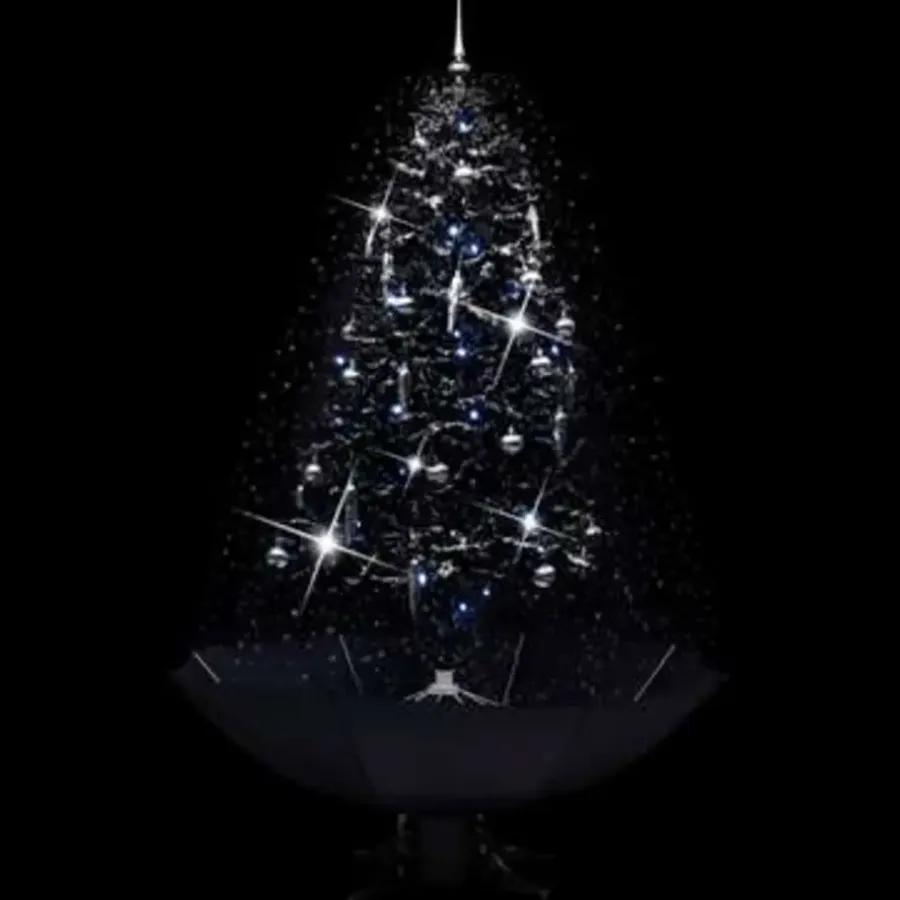 vidaXL - Sneeuwende Kerstboom - Zwart - 190 x 115 cm