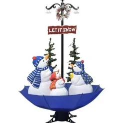 Kerstverlichting-vidaXL - Sneeuwende Kerstboom - Blauw - PVC