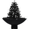Kerstbomen-vidaXL - Sneeuwende Kerstboom - Zwart - 75 x 60 cm