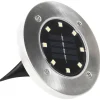 Grondspots-vidaXL - Solar Grondlamp - Zilver - Kunststof - 8 stuks