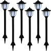 Prikspots|Solar Tuinverlichting-vidaXL - Solarlamp - Zwart - Polypropyleen - 6 stuks