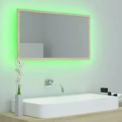 Spiegelkasten-vidaXL - Spiegel - Bruin - Bewerkt hout