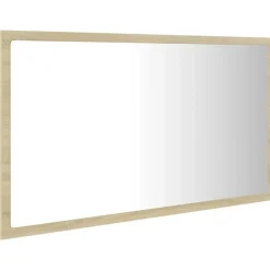 Spiegelkasten-vidaXL - Spiegel - Bruin - Bewerkt hout