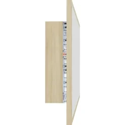 Spiegelkasten-vidaXL - Spiegel - Bruin - Bewerkt hout