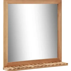 Spiegelkasten-vidaXL - Spiegel - Bruin - Hout