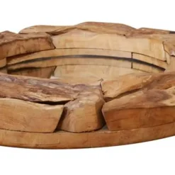 Spiegels-vidaXL - Spiegel - Bruin - Teakhout - 80 cm