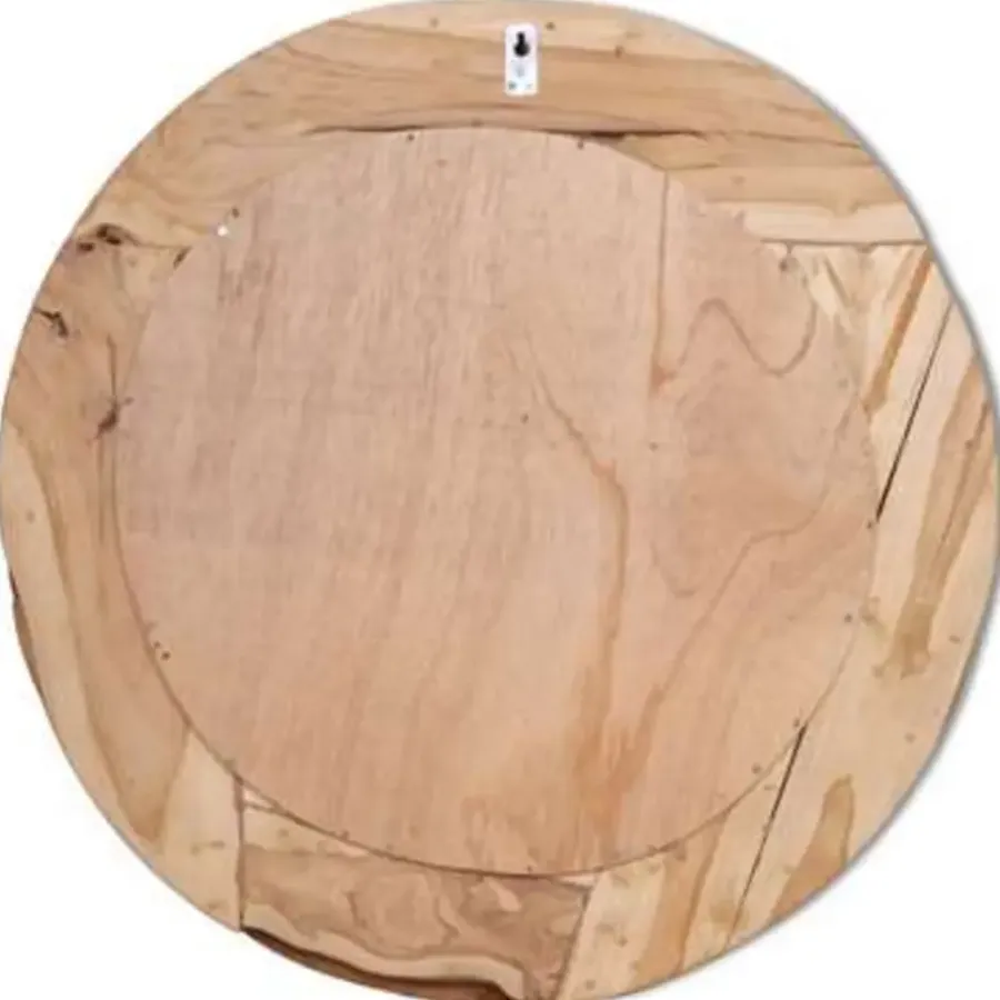 Spiegels-vidaXL - Spiegel - Bruin - Teakhout - 80 cm