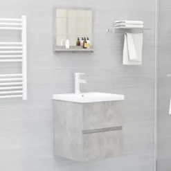 vidaXL - Spiegel - Grijs - Bewerkt hout - 40 x 10.5 x 37 cm