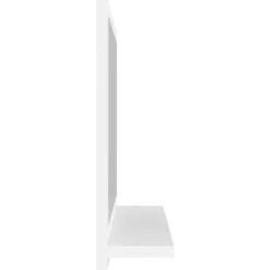 Spiegelkasten-vidaXL - Spiegel - Wit - Bewerkt hout - 40 x 10.5 x 37 cm