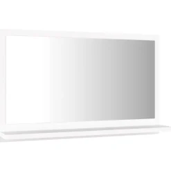 Spiegelkasten-vidaXL - Spiegel - Wit - Bewerkt hout - 60 x 10.5 x 37 cm
