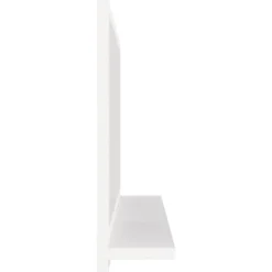 Spiegelkasten-vidaXL - Spiegel - Wit - Bewerkt hout - 60 x 10.5 x 37 cm