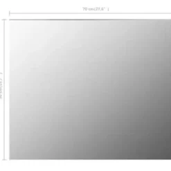 vidaXL - Spiegel - Zilver - Glas - 70 x 50 cm