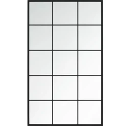 vidaXL - Spiegel - Zwart - Metaal - 100 x 60 cm
