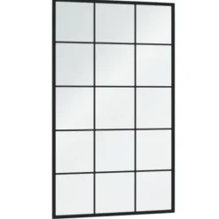 vidaXL - Spiegel - Zwart - Metaal - 100 x 60 cm