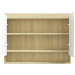 Spiegelkasten-vidaXL - Spiegelkast - Wit - MDF