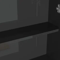 Spiegelkasten-vidaXL - Spiegelkast - Zwart - MDF