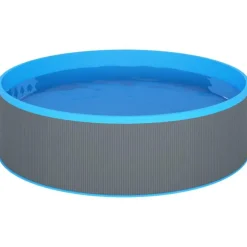 vidaXL - Splasher Pool - Grijs - Staal