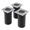 Grondspots-vidaXL - Spotlight - Zwart - Roestvrij staal - 3 stuks