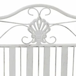 vidaXL - Staal Tuinbank - Wit - 103,5x59x89 cm