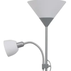 Staande Lampen-vidaXL - Staande Lamp - Grijs - Staal